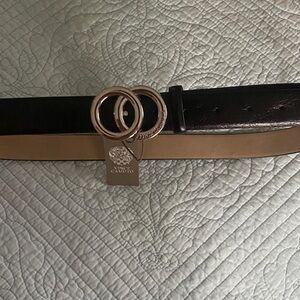 Vince Camuto Black Belt with Silver Accents